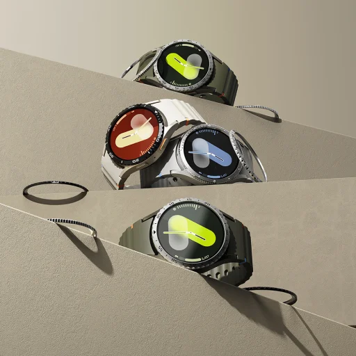  Ringke - Előlap Stílus - Samsung Galaxy Watch7 40mm - Fekete Mintázat6 (CB-GW7-40-02) üvegfólia - 7