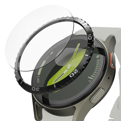  Ringke - Előlap Stílus - Samsung Galaxy Watch7 40mm - Fekete Mintázat6 (CB-GW7-40-02) üvegfólia - 1