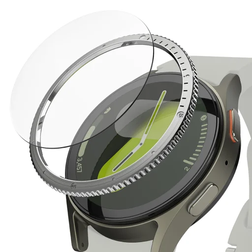  Ringke - Keret stílus - Samsung Galaxy Watch7 40mm - Ezüst minta7 (CB-GW7-40-03) üvegfólia - 1