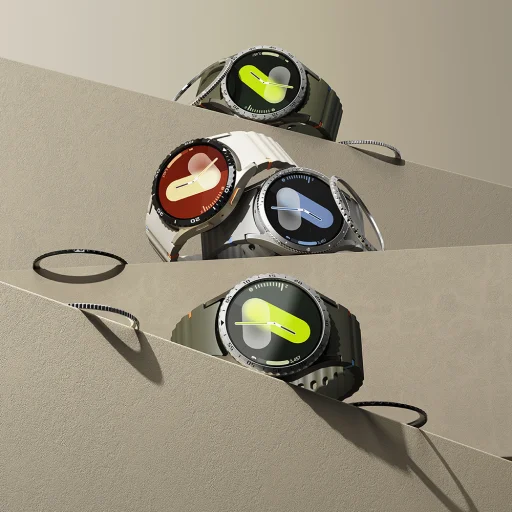  Ringke - Keret stílus - Samsung Galaxy Watch7 40mm - Ezüst Minta5 (CB-GW7-40-01) üvegfólia - 7