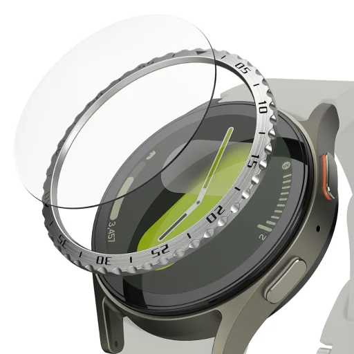  Ringke - Keret stílus - Samsung Galaxy Watch7 40mm - Ezüst Minta5 (CB-GW7-40-01) üvegfólia - 1