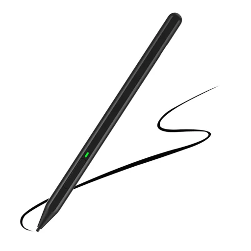  Techsuit - Stylus Toll (C581-C) - Microsoft Surface, Type-C, Tenyeret Eltüntető Technológia, Dőlésérzékenység, Oldalsó Mágneses Rögzítés, 90mAh - Fekete - 1