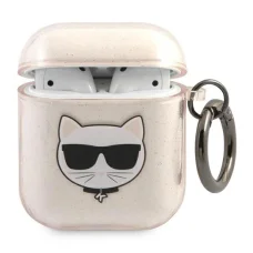 Karl Lagerfeld Csillogó Choupette Tok AirPods 1 / 2 - Arany