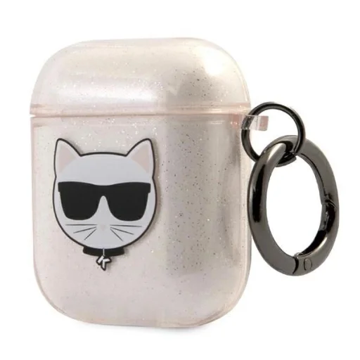 Karl Lagerfeld Csillogó Choupette Tok AirPods 1 / 2 - Arany - 3