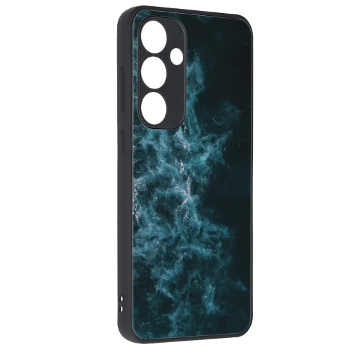  Techsuit - Glaze sorozat - Samsung Galaxy S24 FE - Kék Nebula tok - 1
