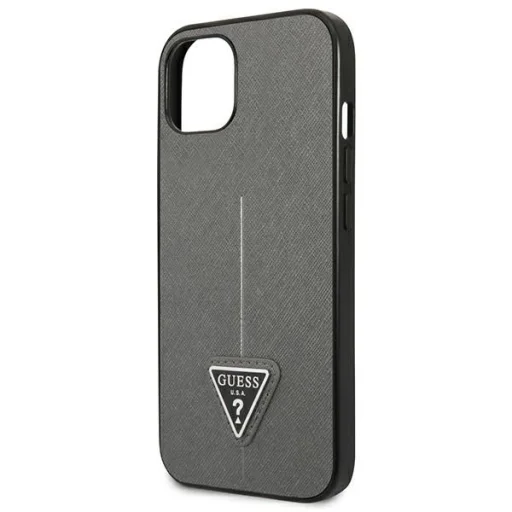 Guess SaffianoTriangle Logo tok iPhone 13 / 14 / 15 6.1" - ezüst - 6