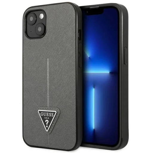 Guess SaffianoTriangle Logo tok iPhone 13 / 14 / 15 6.1" - ezüst - 1