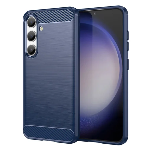  Techsuit - Karbon Szilikon - Samsung Galaxy S24 FE - Kék tok - 1