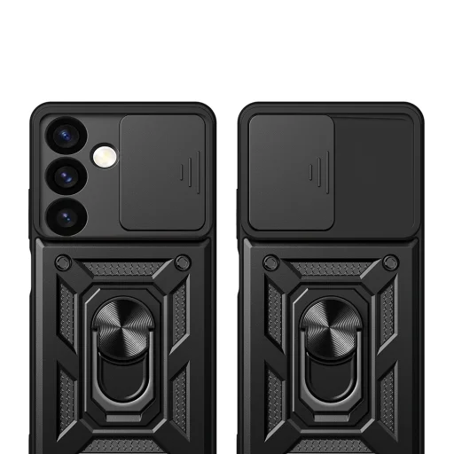  Techsuit - CamShield sorozat - Samsung Galaxy S24 FE - Fekete tok - 2