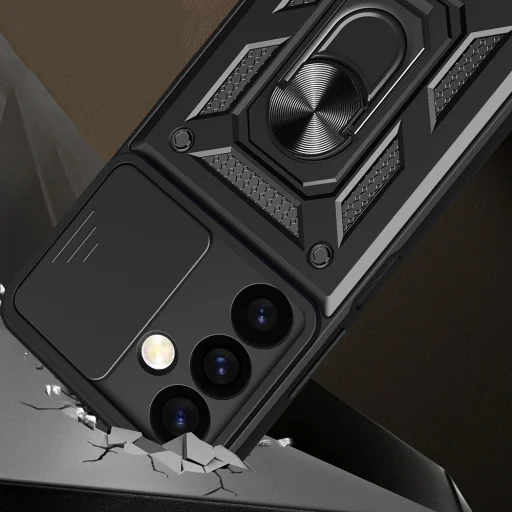  Techsuit - CamShield sorozat - Samsung Galaxy S24 FE - Fekete tok - 5