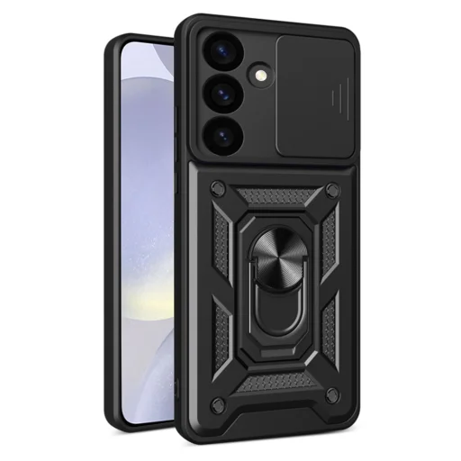  Techsuit - CamShield sorozat - Samsung Galaxy S24 FE - Fekete tok - 1