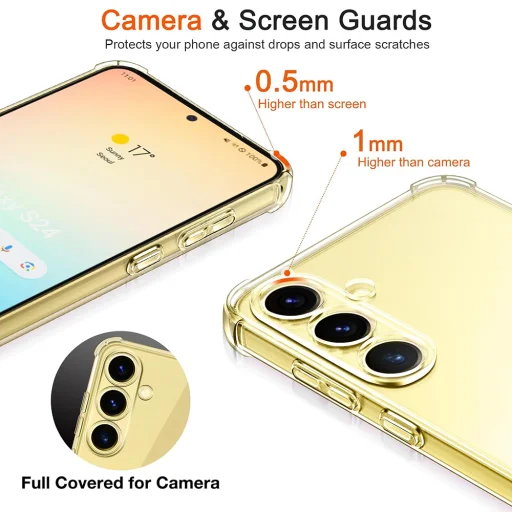  Techsuit - Ütésálló Átlátszó Szilikon - Samsung Galaxy S24 Plus - Átlátszó tok - 3