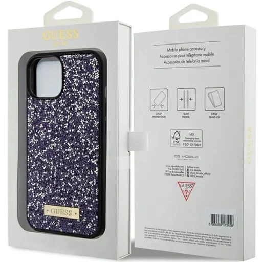 Guess Rhinestone Metal Logo iPhone 15 tok - Rózsaszín - 8