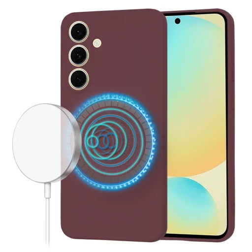  Techsuit - SoftFlex MagSafe - Samsung Galaxy S24 FE - Szilva Piros tok - 1