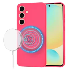  Techsuit - SoftFlex MagSafe - Samsung Galaxy S24 FE - Forró Rózsaszín tok