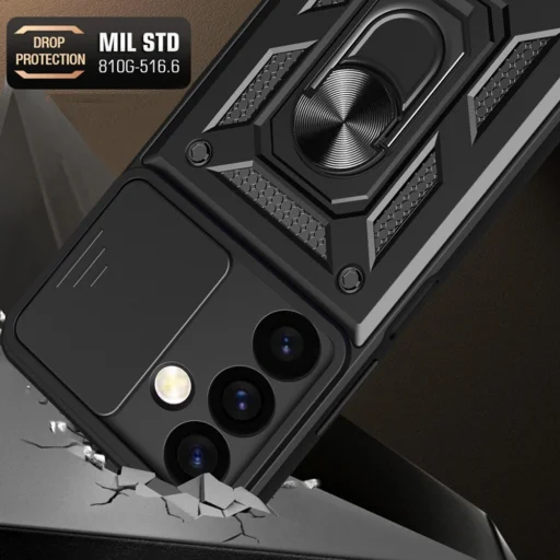  Techsuit - CamShield Széria - Samsung Galaxy S24 - Fekete tok - 2