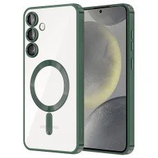 Techsuit - Luxus Crystal MagSafe - Samsung Galaxy S24 Plus - tmavozelené puzdro