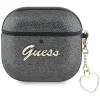 Guess Metallic Script Charm tok AirPods 4 - Fekete thumbnail