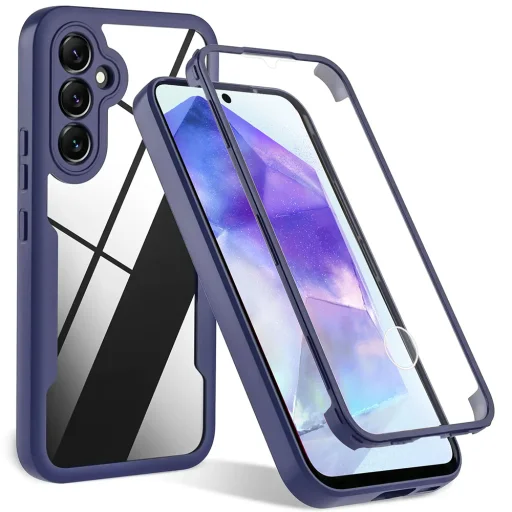  Techsuit - ColorVerse 360 sorozat + képernyővédő - Samsung Galaxy S24 Plus - Kék tok - 1