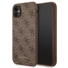 Guess 4G Metal Gold Logo tok iPhone 11 / Xr 6.1" - Barna