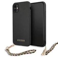 Guess Saffiano Chain tok iPhone 11 6.1" / Xr - fekete