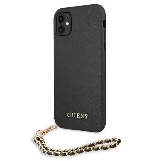 Guess Saffiano Chain tok iPhone 11 6.1" / Xr - fekete - 2