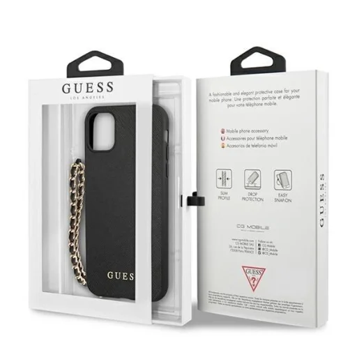 Guess Saffiano Chain tok iPhone 11 6.1" / Xr - fekete - 8