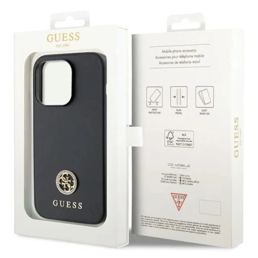 Guess GUHCP13XPS4DGPK iPhone 13 Pro Max 6.7" fekete/fekete kemény tok - 8