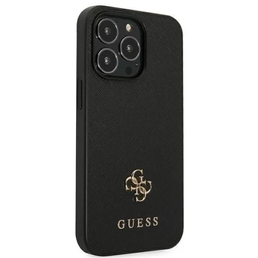 Guess Saffiano 4G Small Metal Logo iPhone 13 Pro / 13 6.1" tok - fekete - 4