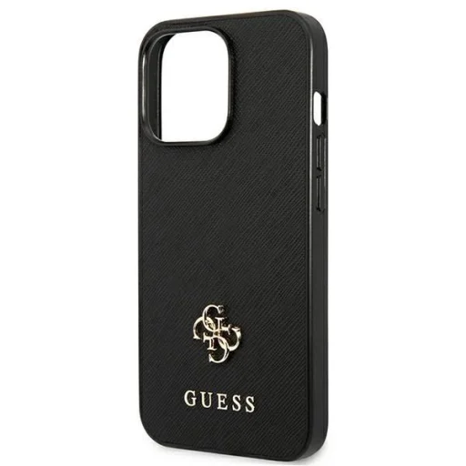 Guess Saffiano 4G Small Metal Logo iPhone 13 Pro / 13 6.1" tok - fekete - 6