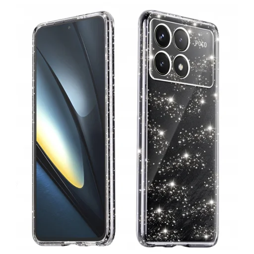  Techsuit - SparkleSkin Sorozat - Xiaomi Poco F6 Pro - Átlátszó tok - 1