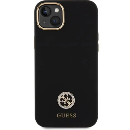 Guess Szilikon Logo Strassz 4G tok iPhone 15 Plus / 14 Plus 6.7" - Fekete - 3