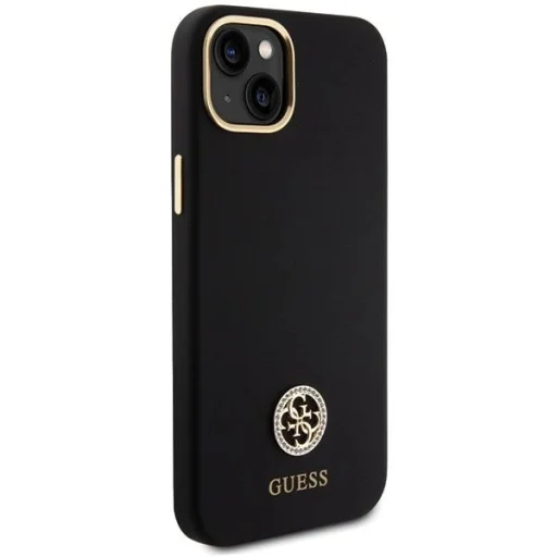 Guess Szilikon Logo Strassz 4G tok iPhone 15 Plus / 14 Plus 6.7" - Fekete - 4