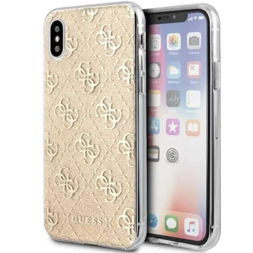 Guess 4G Glitter iPhone X/XS tok - Arany - 1