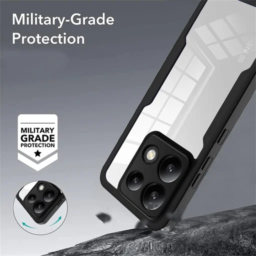  Techsuit - ColorVerse 360 Sorozat + Képernyővédő - Xiaomi Redmi Note 13 Pro 5G / Poco X6 - Fekete tok - 6