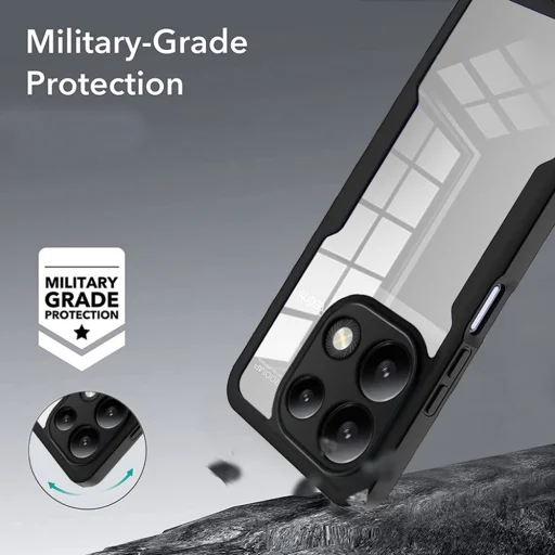  Techsuit - ColorVerse 360 Sorozat + Képernyővédő - Xiaomi Redmi Note 13 Pro 4G / Poco M6 Pro 4G - Rózsaszín tok - 2