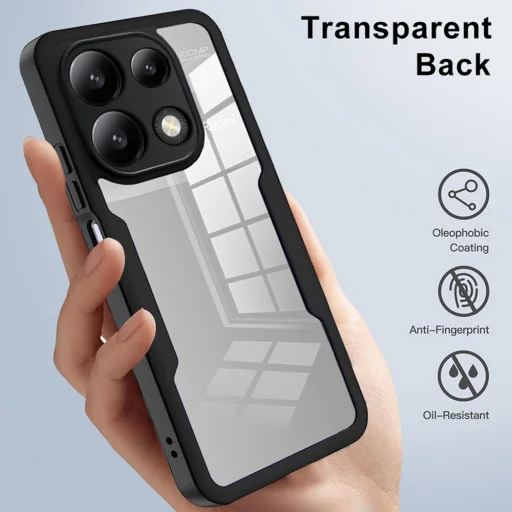  Techsuit - ColorVerse 360 Sorozat + Képernyővédő - Xiaomi Redmi Note 13 Pro 4G / Poco M6 Pro 4G - Rózsaszín tok - 3