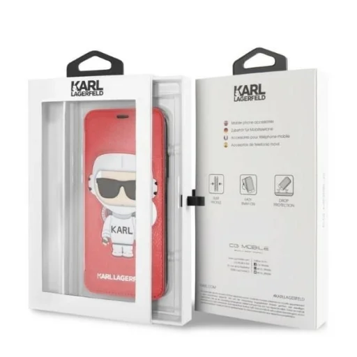 Karl Lagerfeld Karl Space Cosmonaut iPhone X/XS tok - Piros - 6