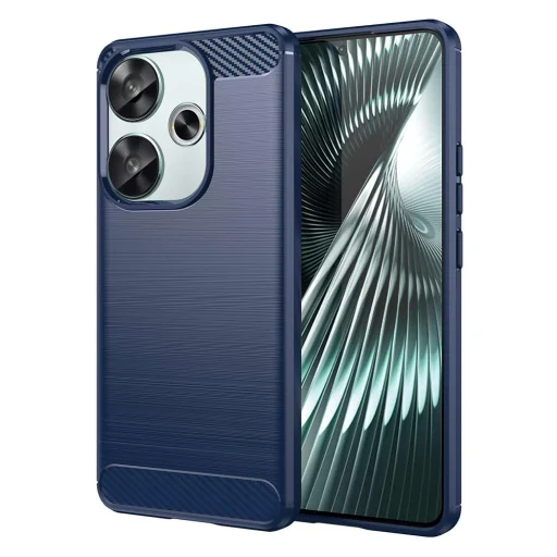 Techsuit - Karbon Szilikon - Xiaomi Poco F6 - Kék tok - 1