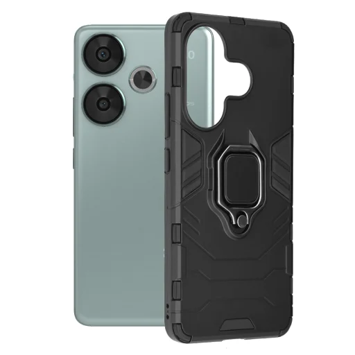  Techsuit - Szilikon Pajzs - Xiaomi Poco F6 - Fekete tok - 1