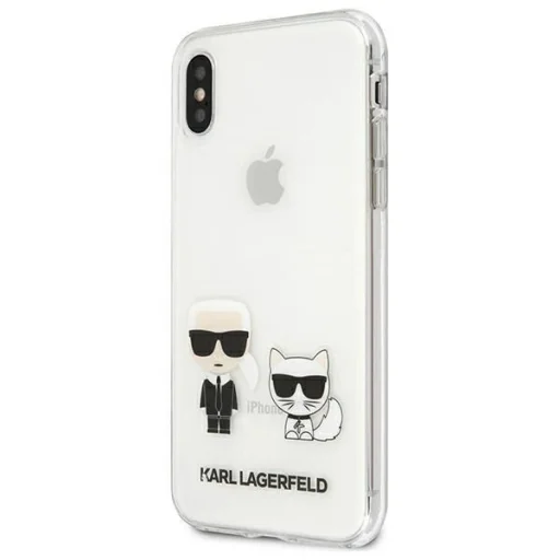 Karl Lagerfeld Karl & Choupette iPhone XS Max tok - Átlátszó - 2