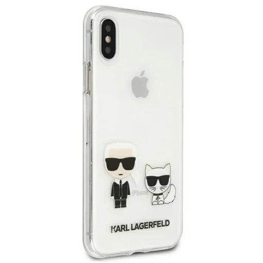 Karl Lagerfeld Karl & Choupette iPhone XS Max tok - Átlátszó - 4