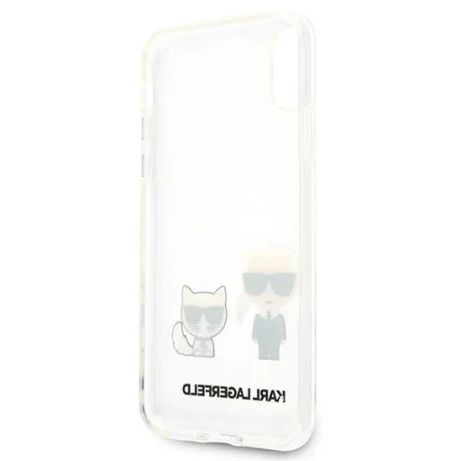 Karl Lagerfeld Karl & Choupette iPhone XS Max tok - Átlátszó - 7