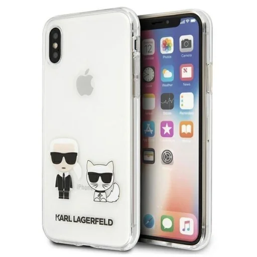 Karl Lagerfeld Karl & Choupette iPhone XS Max tok - Átlátszó - 1