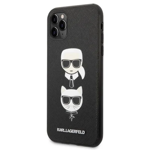 Karl Lagerfeld Saffiano Karl&Choupette Head tok iPhone 11 Pro 5.8" - Fekete - 2