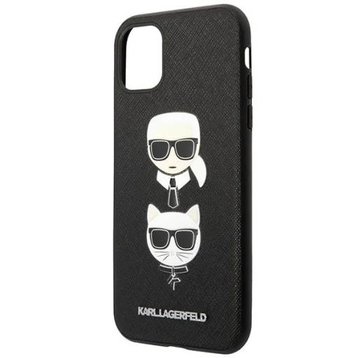Karl Lagerfeld Saffiano Karl&Choupette Head tok iPhone 11 Pro 5.8" - Fekete - 5
