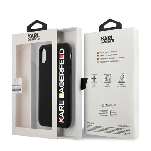 Karl Lagerfeld Glossy Bauhaus iPhone X/XS tok - Fekete - 8