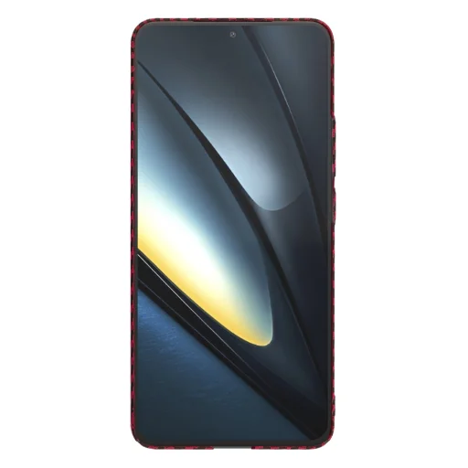  Techsuit - Karbonit Rosthéj - Xiaomi Poco F6 Pro - Piros tok - 2
