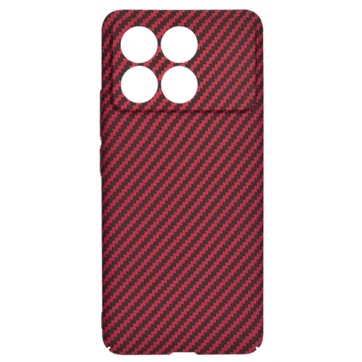  Techsuit - Karbonit Rosthéj - Xiaomi Poco F6 Pro - Piros tok - 4