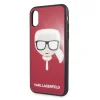 Karl Lagerfeld Iconic Glitter Karl`s Head iPhone X / Xs tok - Piros - 3